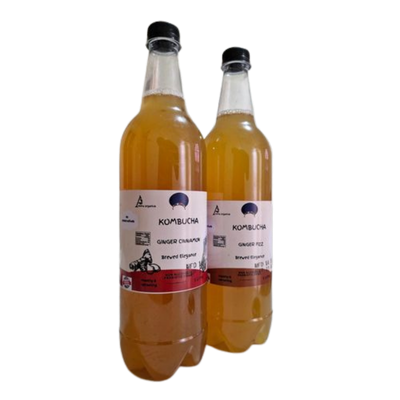 KOMBUCHA ginger cinnamon flavors 1 liter each